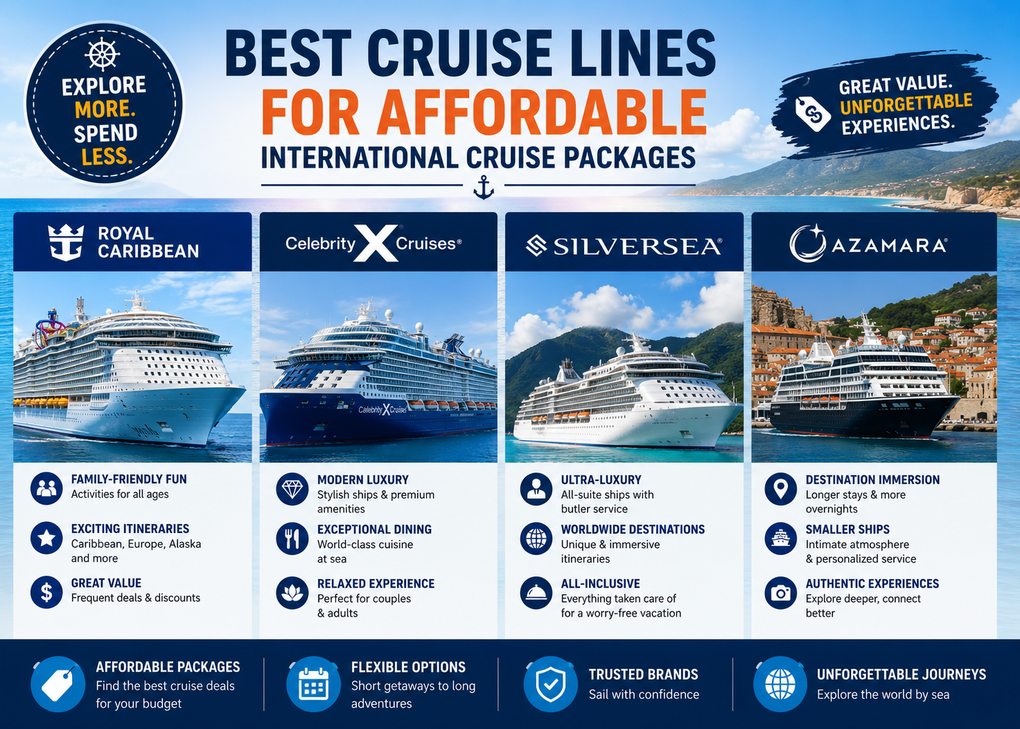 Best Cruise Lines for Affordable International Cruise Packages