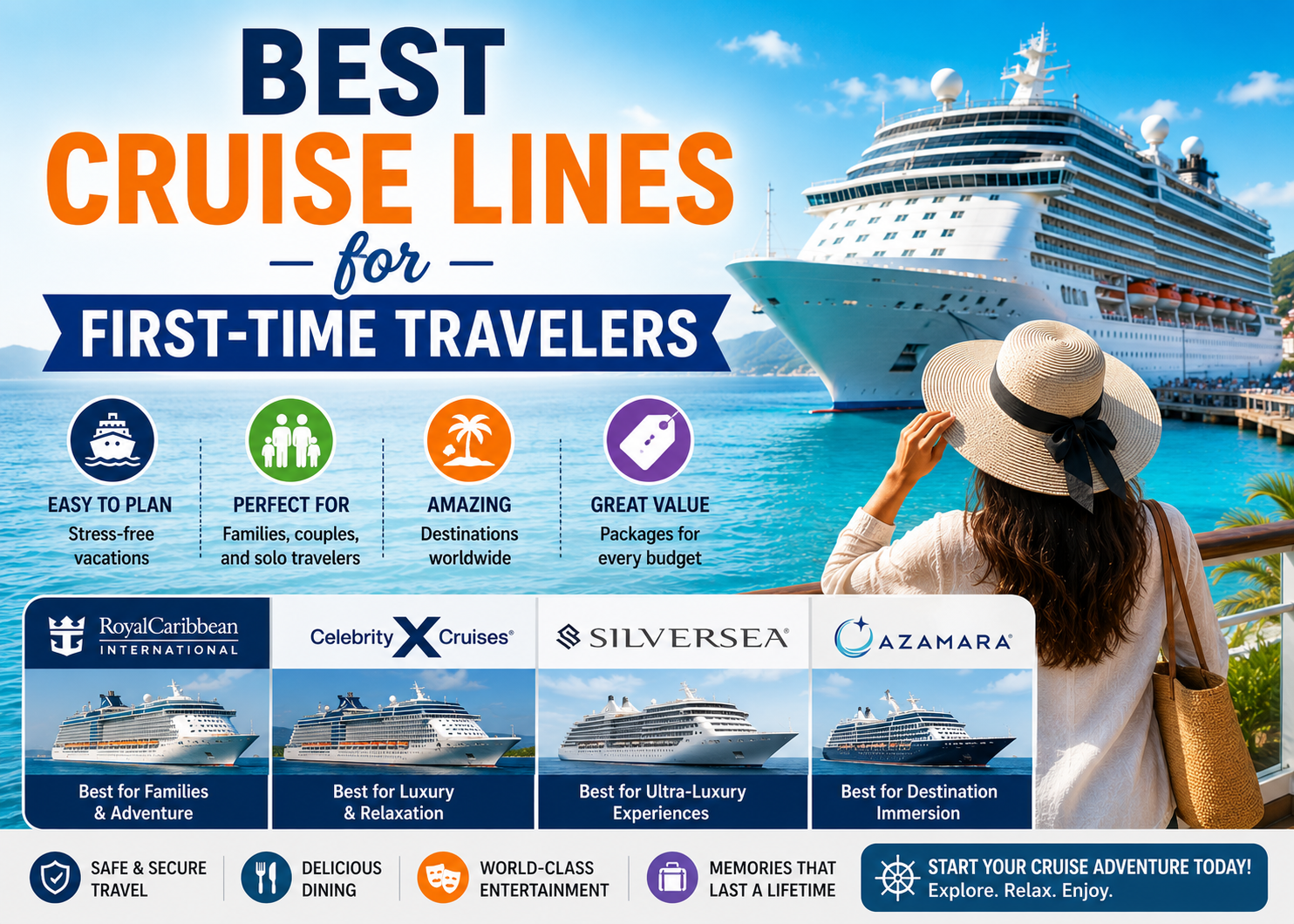 Best Cruise Lines for First-Time Travelers