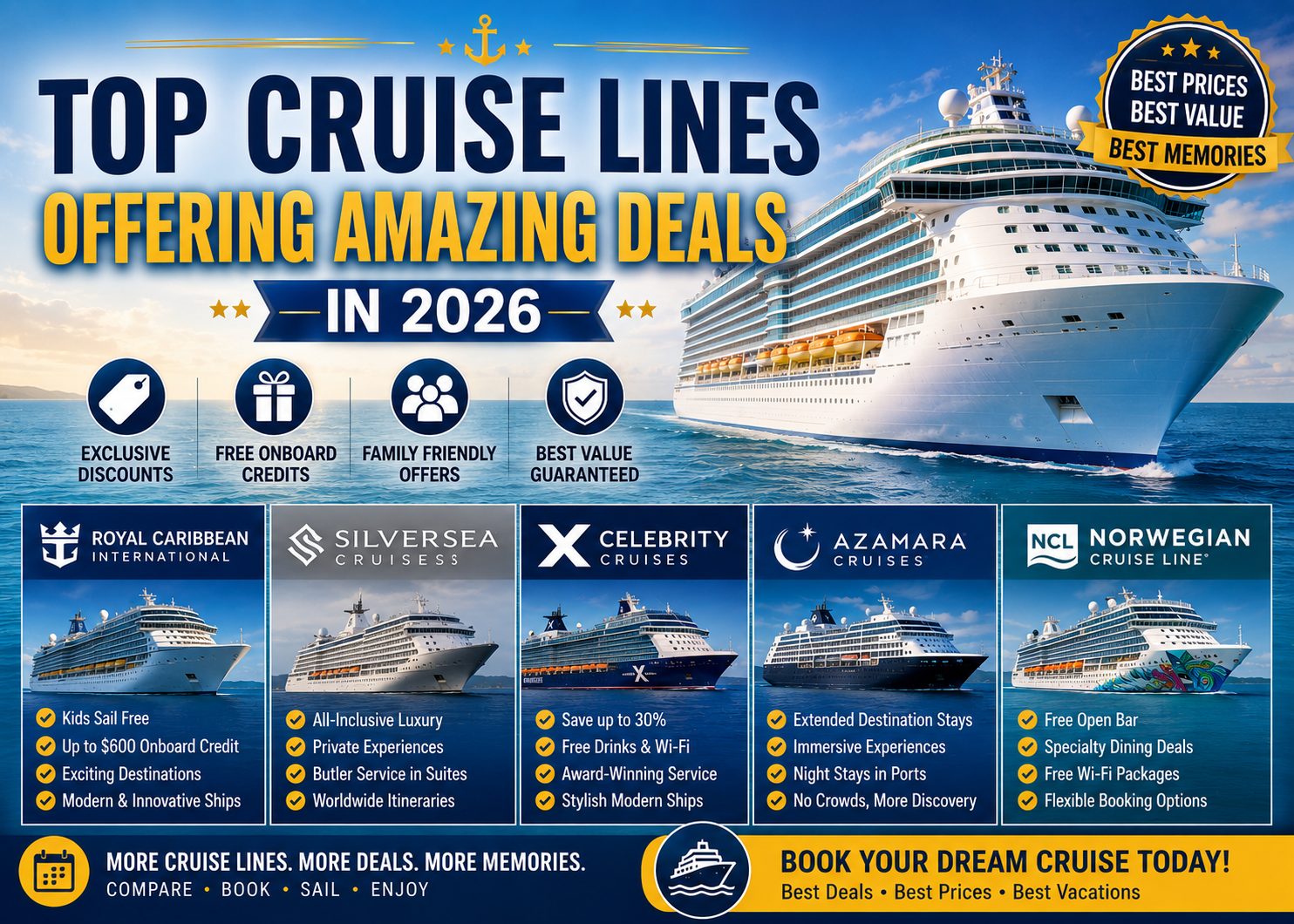 Top Cruise Lines Offering Amazing Deals in 2026