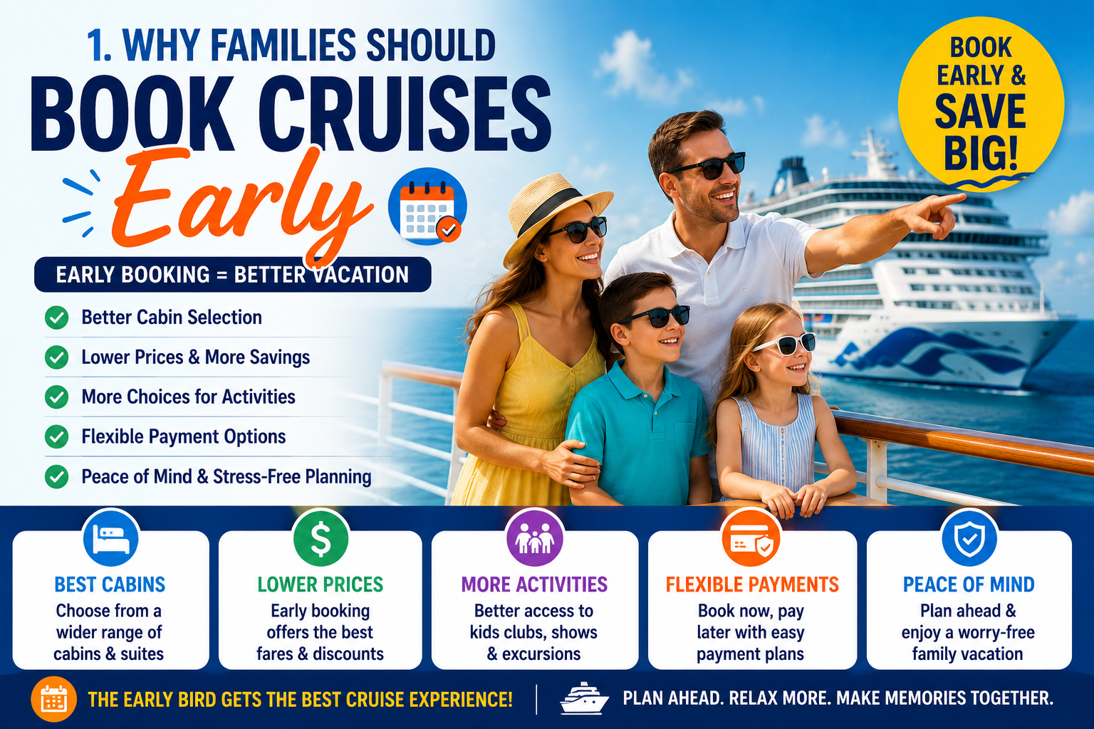 1. Why Families Should Book Cruises Early
