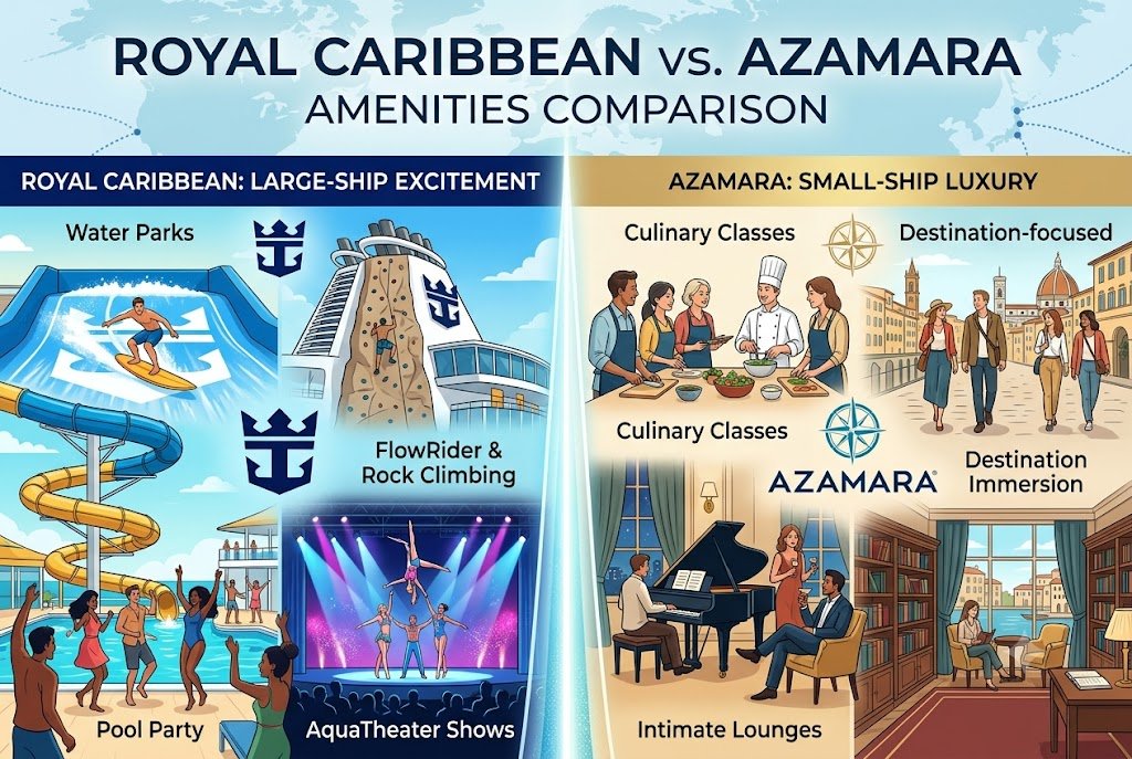 Royal Caribbean vs Azamara Amenities