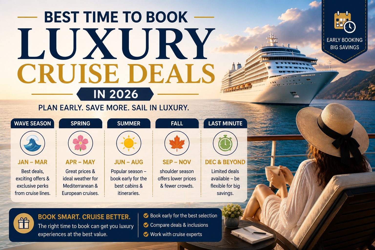 Best Time to Book Luxury Cruise Deals in 2026