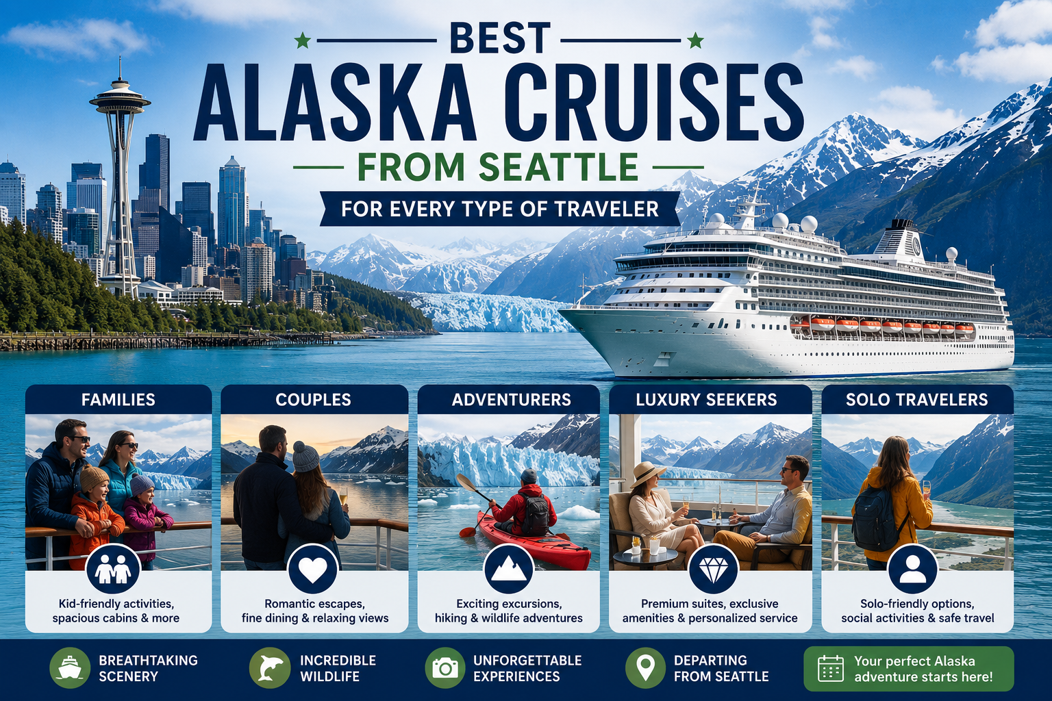 Best Alaska Cruises from Seattle for Every Type of Traveler