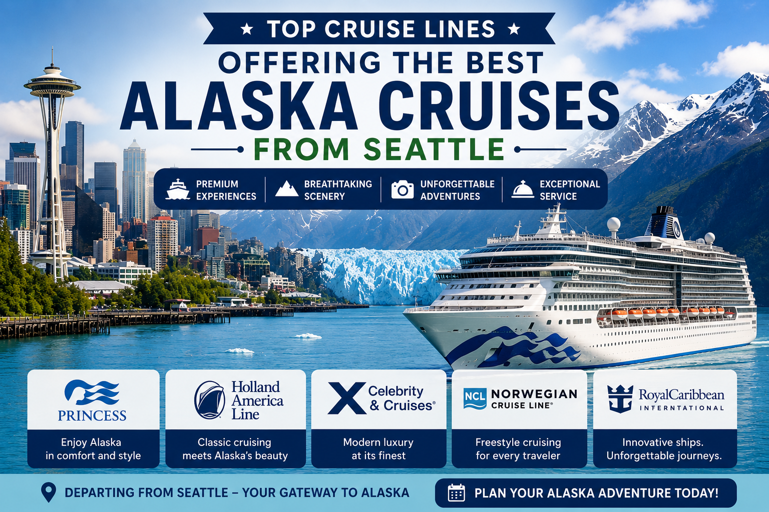 Top Cruise Lines Offering the Best Alaska Cruises from Seattle
