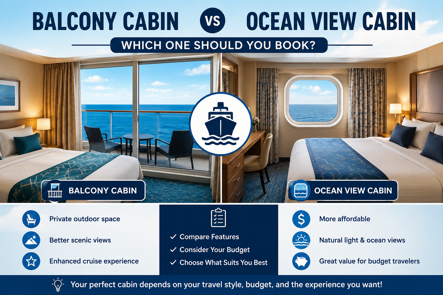 Balcony Cabin vs Ocean View Cabin: Which One Should You Book?