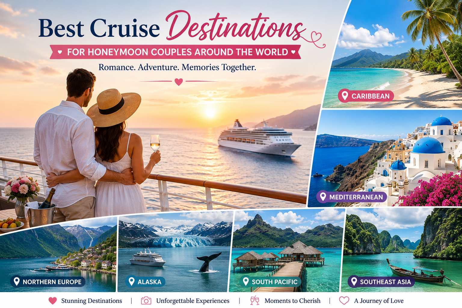 Best Cruise Destinations for Honeymoon Couples Around the World