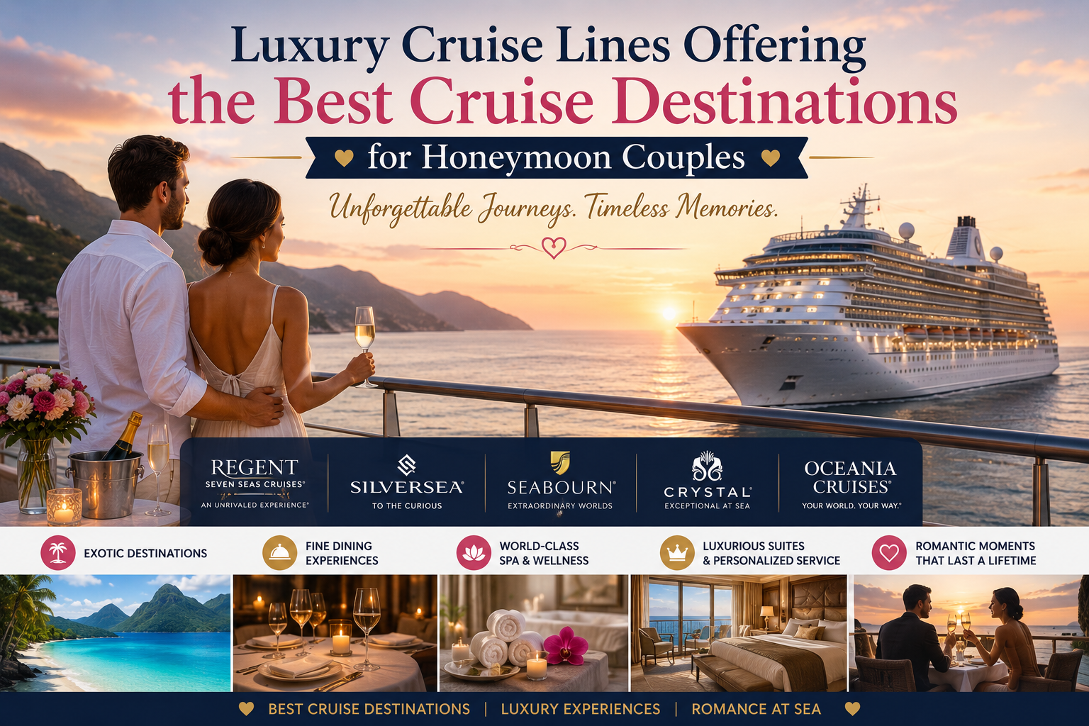 Luxury Cruise Lines Offering the Best Cruise Destinations for Honeymoon Couples