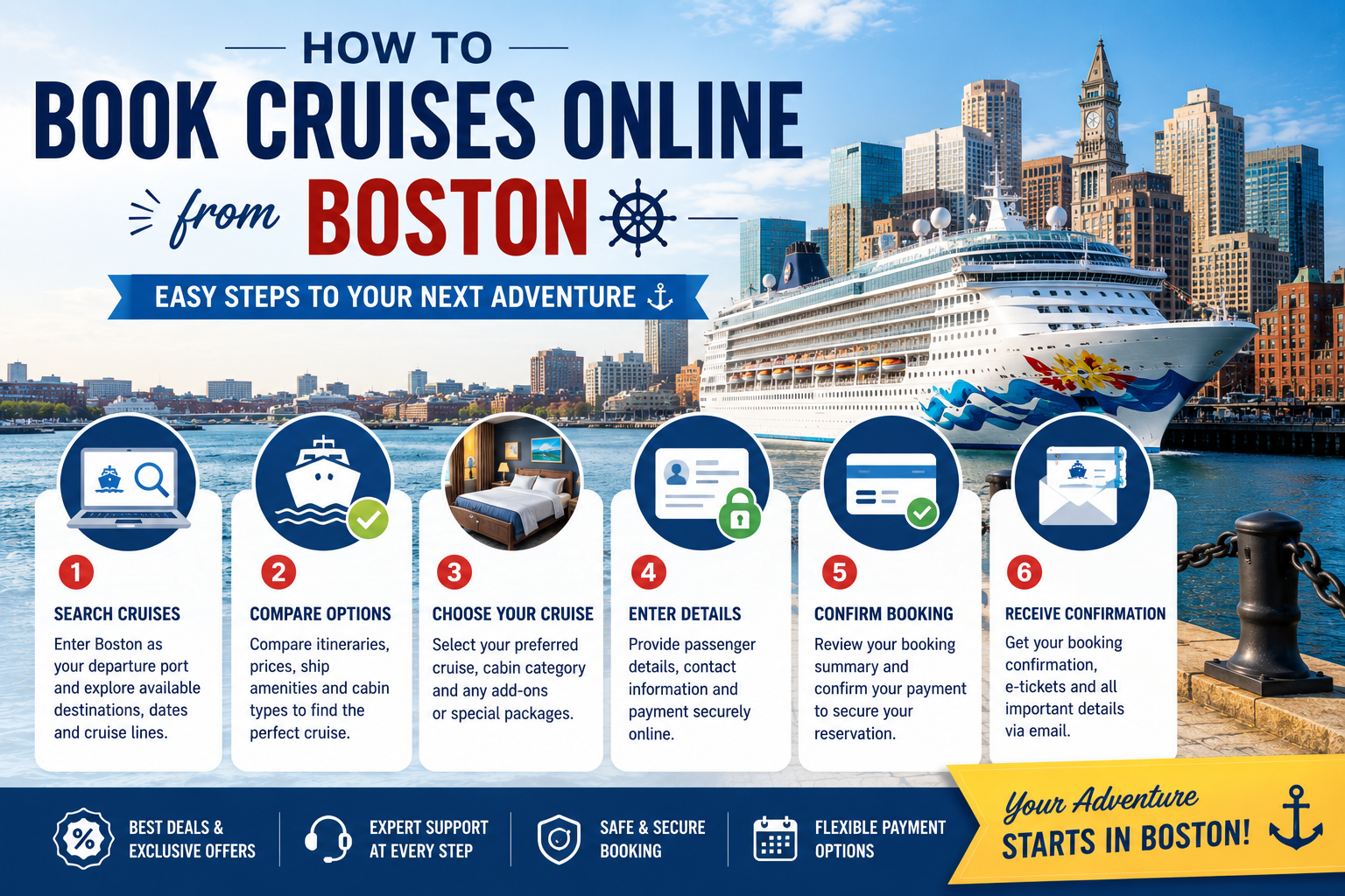 How to Book Cruises Online from Boston