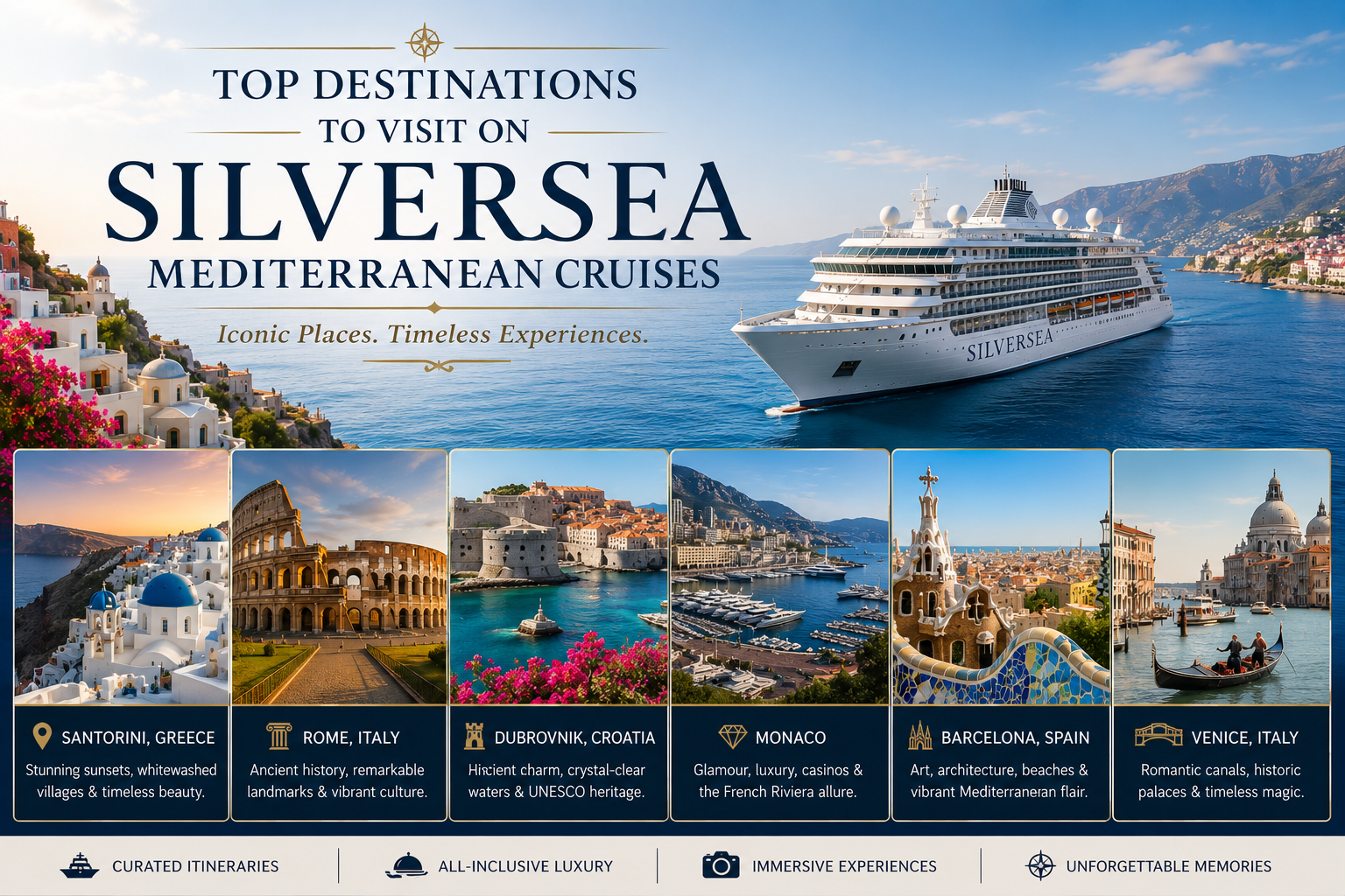 Top Destinations to Visit on Silversea Mediterranean Cruises