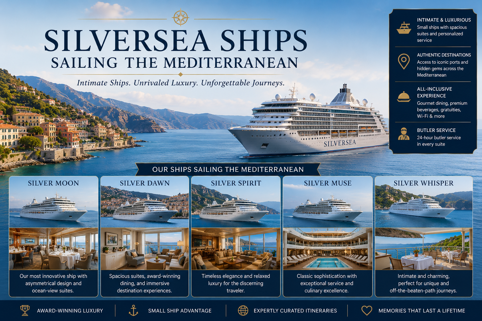 Silversea Ships Sailing the Mediterranean