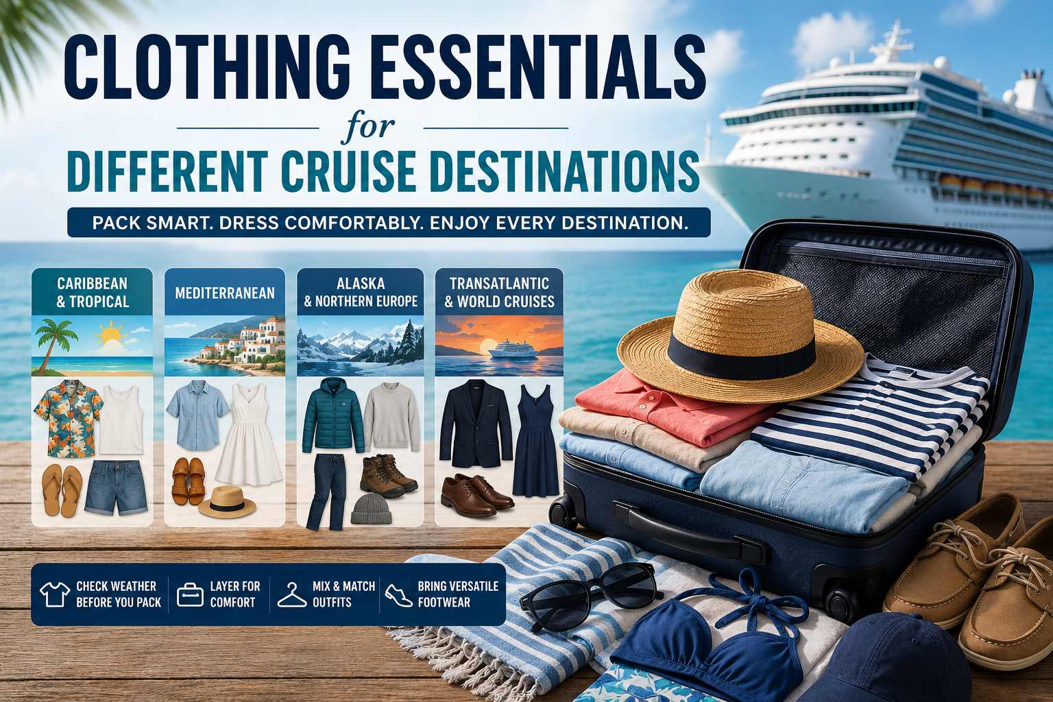 Clothing Essentials for Different Cruise Destinations