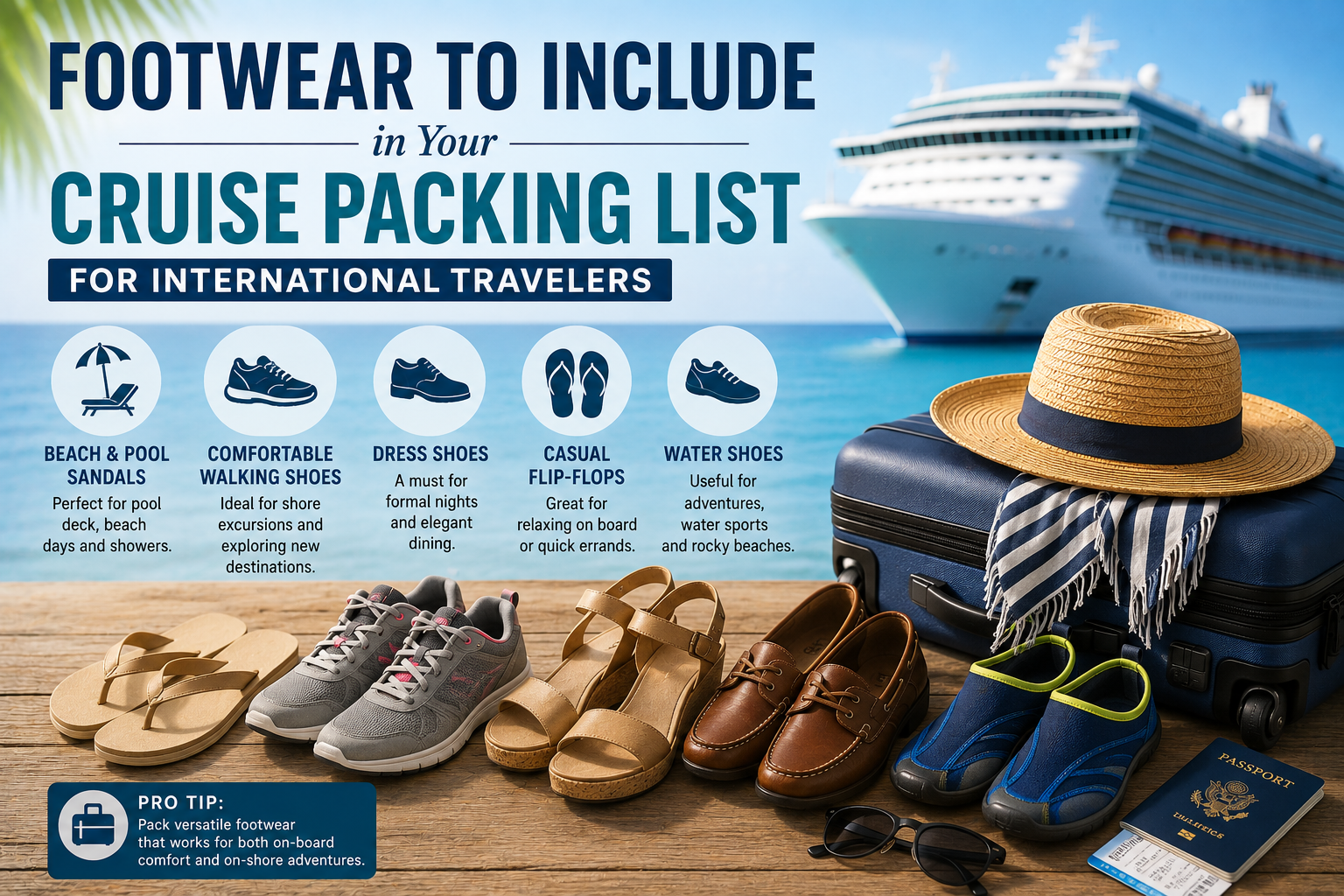Footwear to Include in Your Cruise Packing List for International Travelers