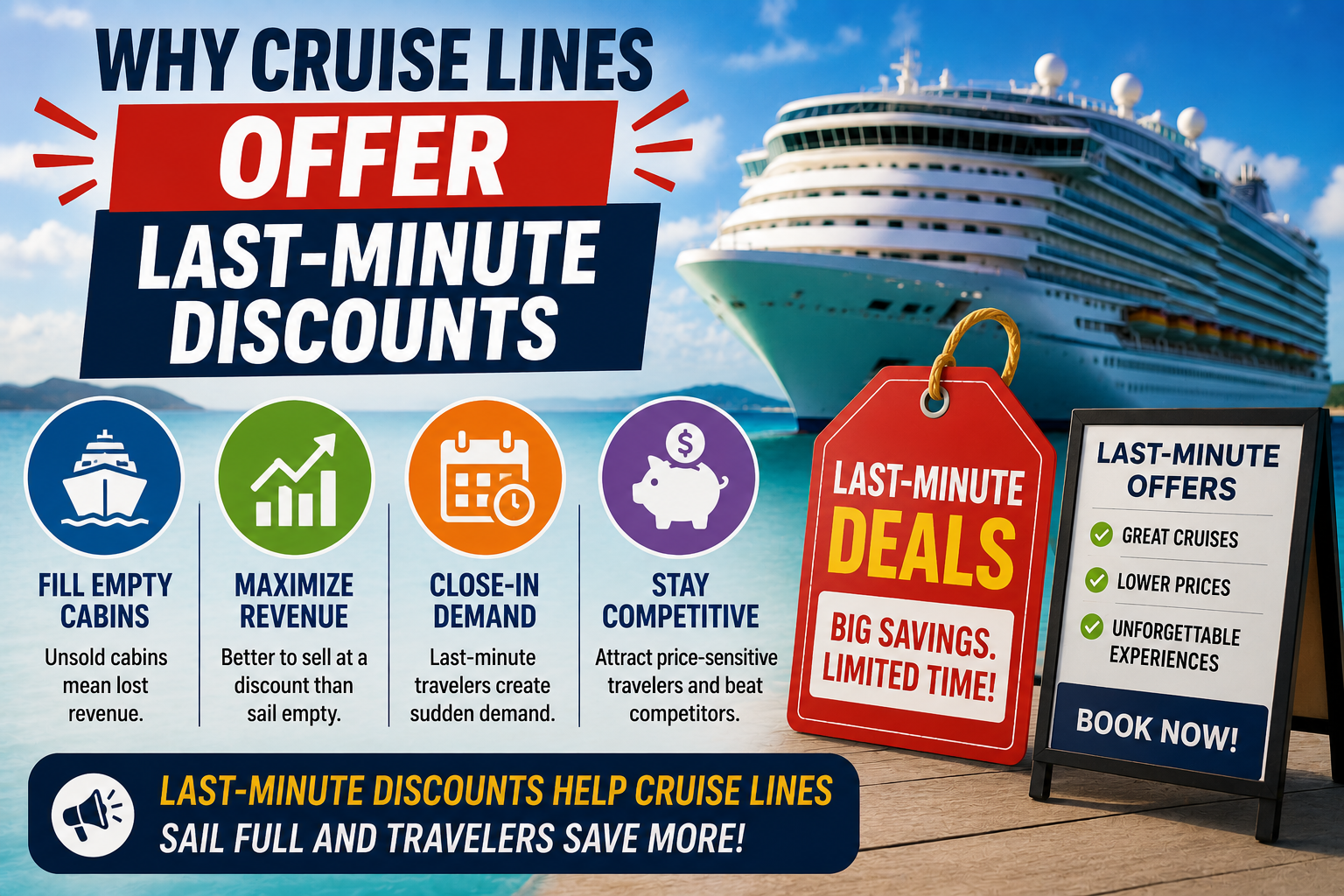 Why Cruise Lines Offer Last-Minute Discounts