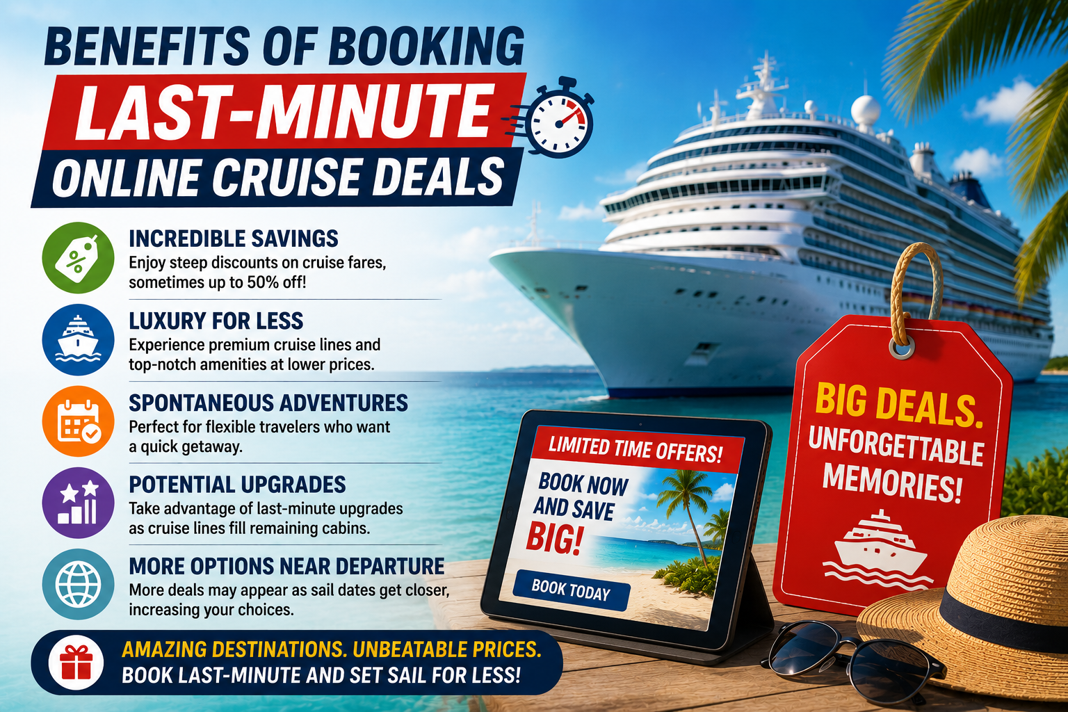 Benefits of Booking Last-Minute Online Cruise Deals
