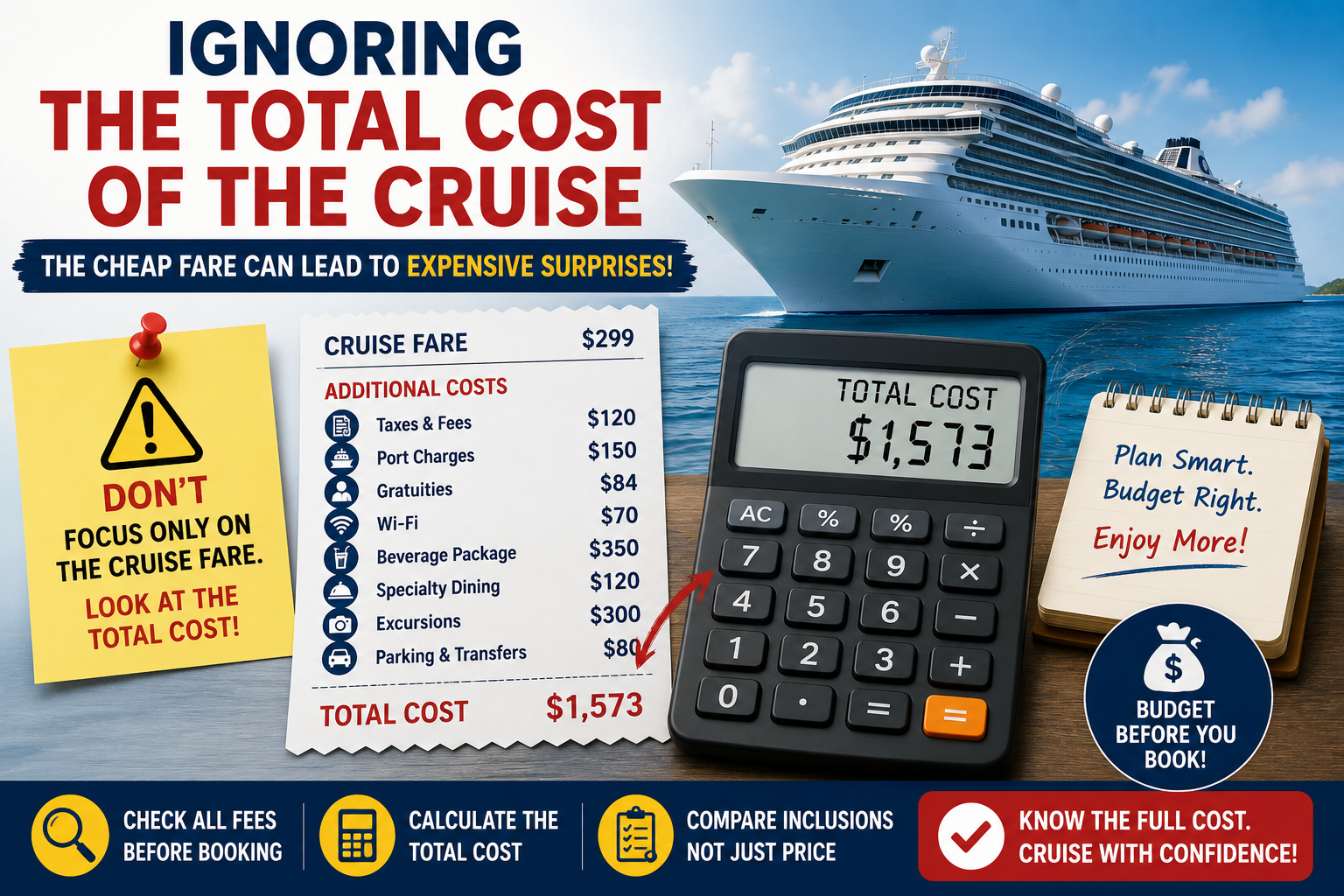 Ignoring the Total Cost of the Cruise