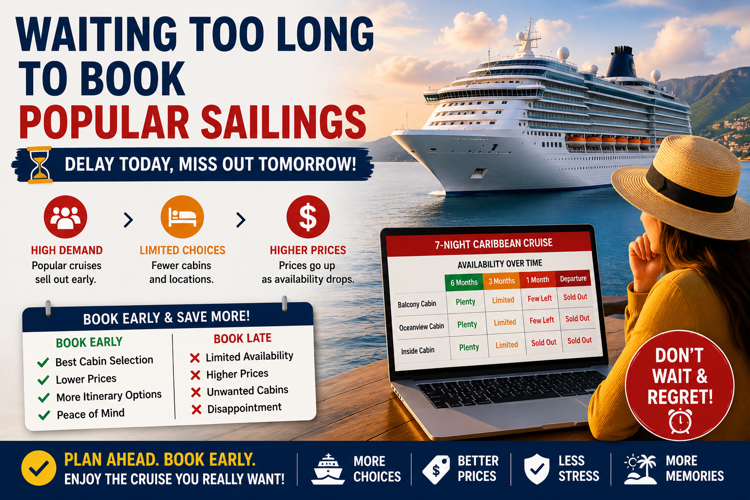 Waiting Too Long to Book Popular Sailings