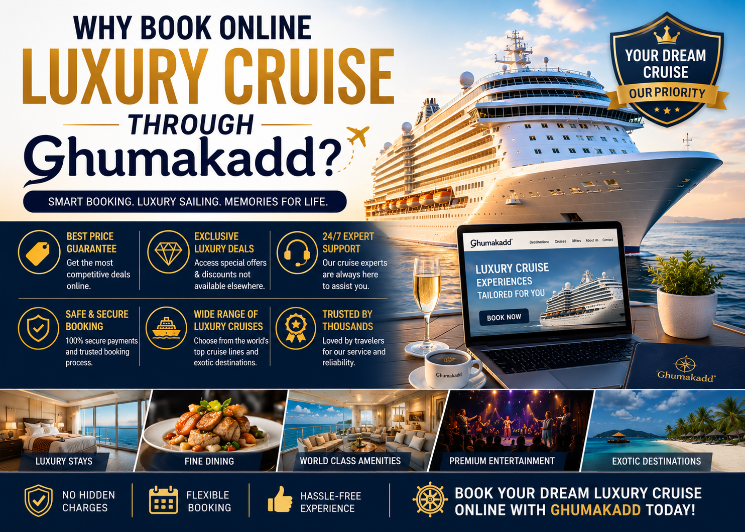Why Book Online Luxury Cuise Through Ghumakadd?
