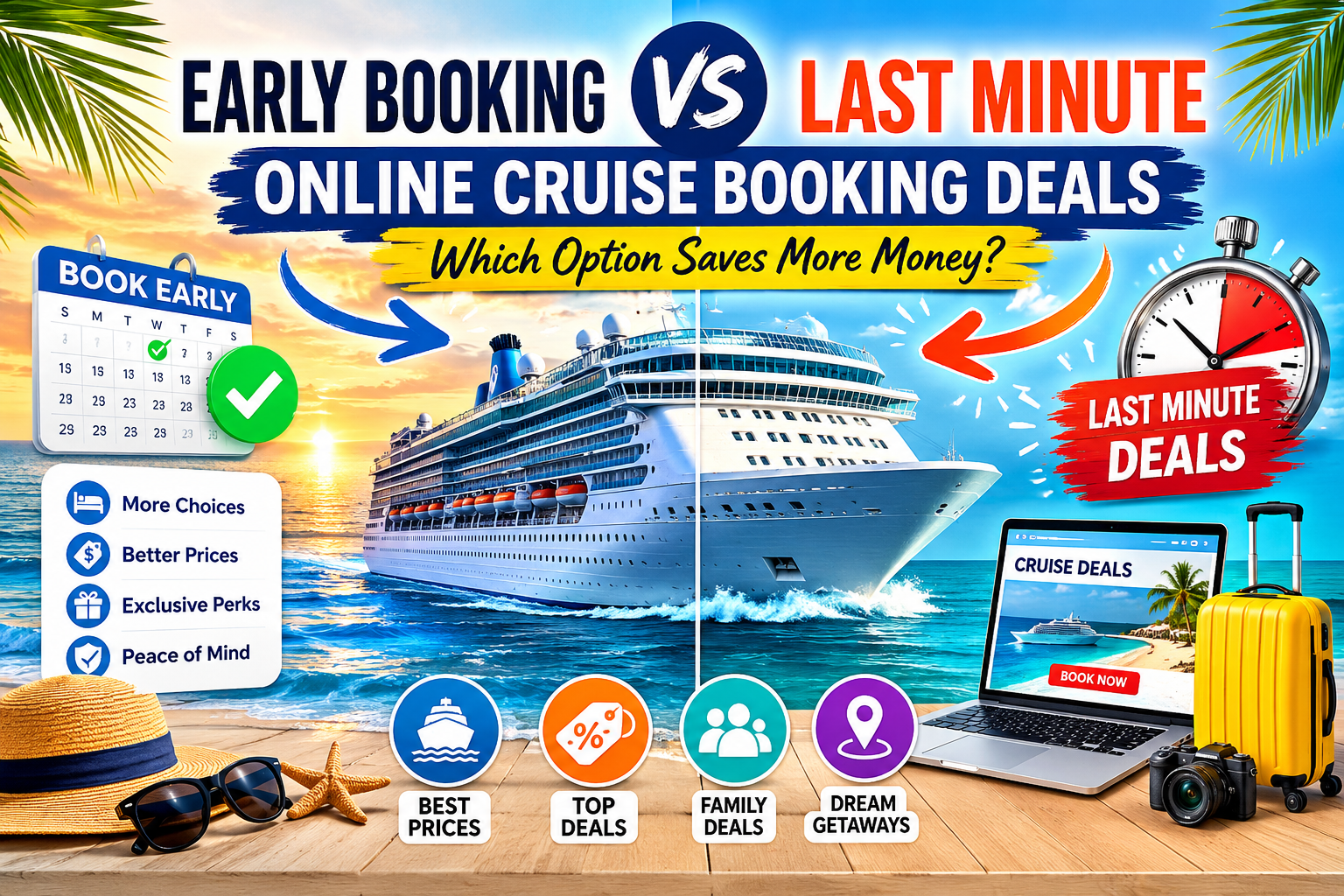 Early Booking vs Last Minute Online Cruise Booking Deals: Which Saves More Money?